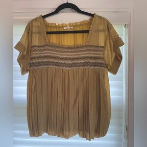 Mystree Pleated Blouse - Size L